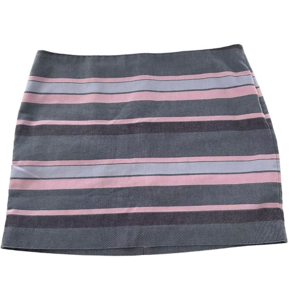 Gap Womens 6 Striped Mini Skirt Purple‎ Bohemian Retro Preppy Nautical School